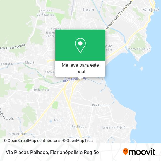Via Placas Palhoça mapa