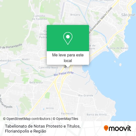 Tabelionato de Notas Protesto e Títulos mapa
