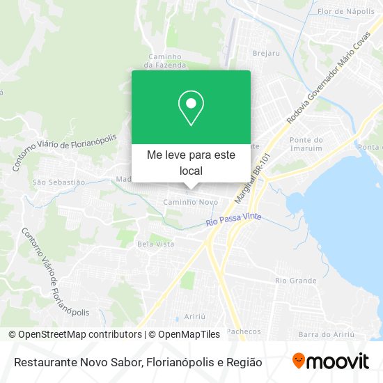Restaurante Novo Sabor mapa