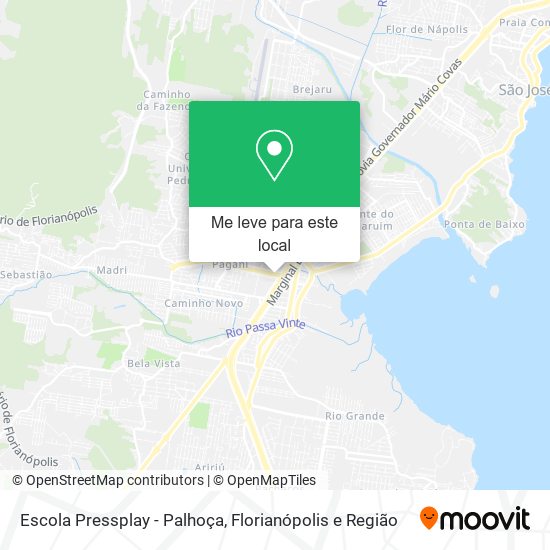 Escola Pressplay - Palhoça mapa