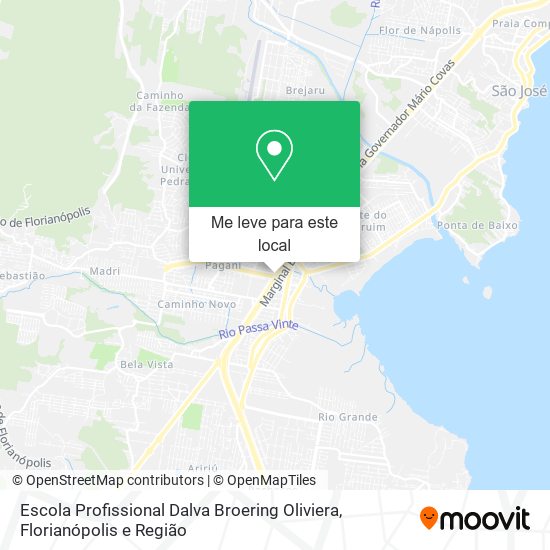 Escola Profissional Dalva Broering Oliviera mapa