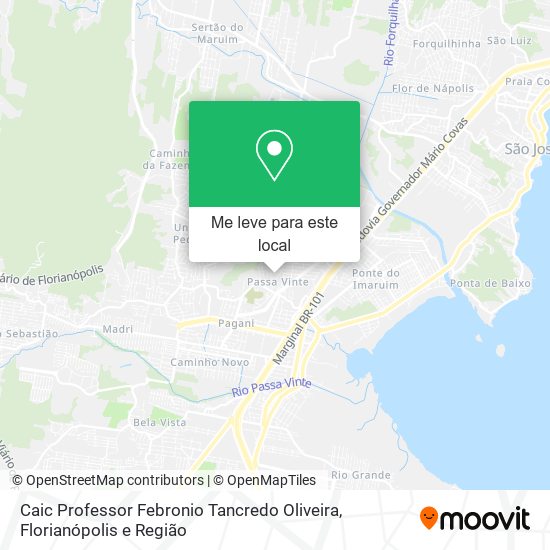 Caic Professor Febronio Tancredo Oliveira mapa