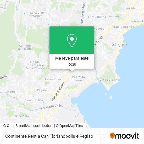 Continente Rent a Car mapa