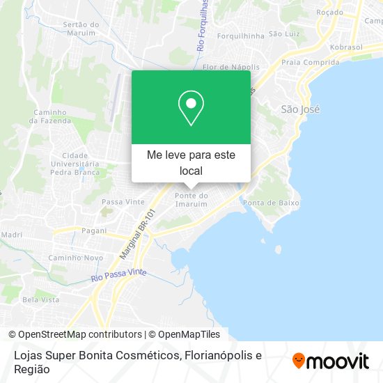 Lojas Super Bonita Cosméticos mapa