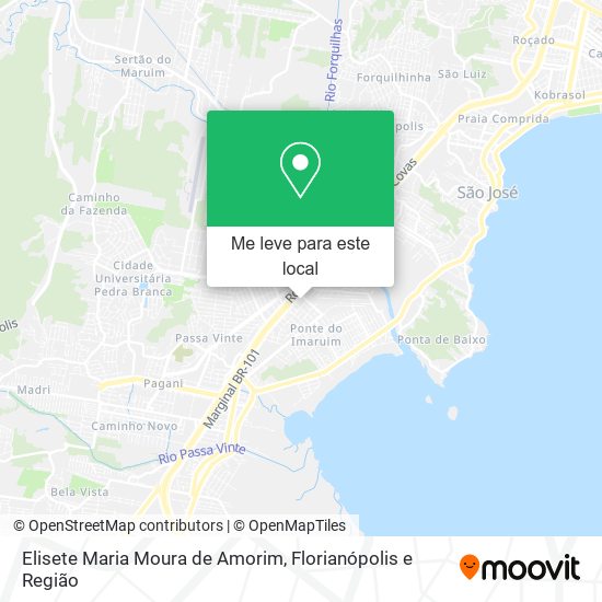 Elisete Maria Moura de Amorim mapa