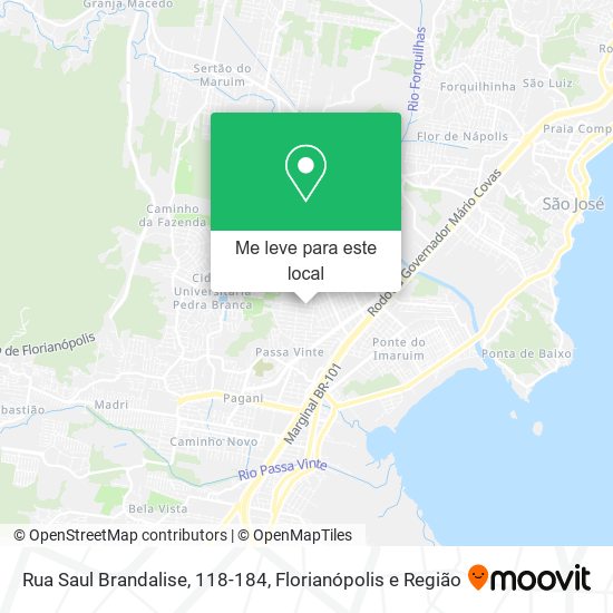 Rua Saul Brandalise, 118-184 mapa