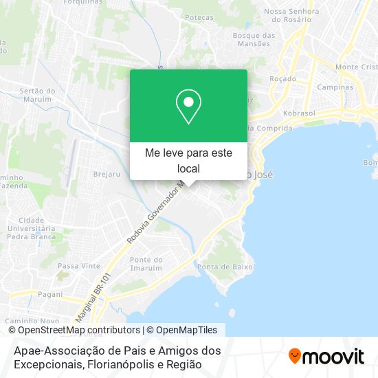 Apae-Associação de Pais e Amigos dos Excepcionais mapa