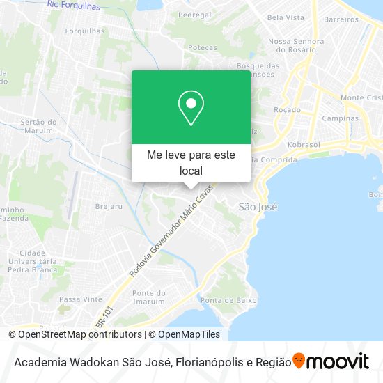 Academia Wadokan São José mapa