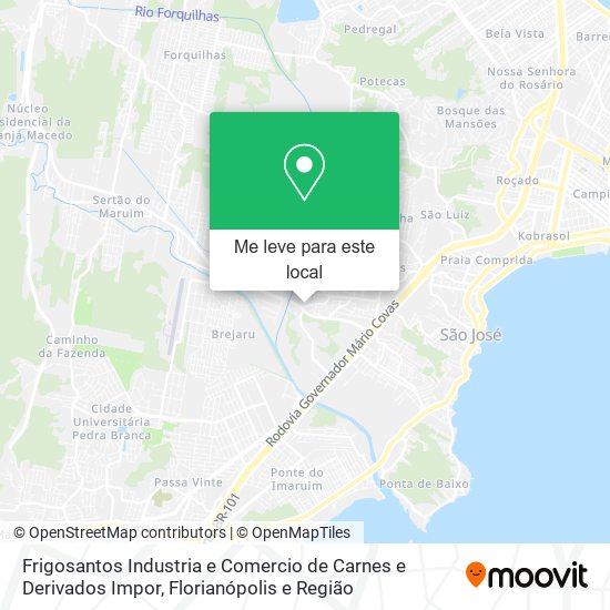 Frigosantos Industria e Comercio de Carnes e Derivados Impor mapa