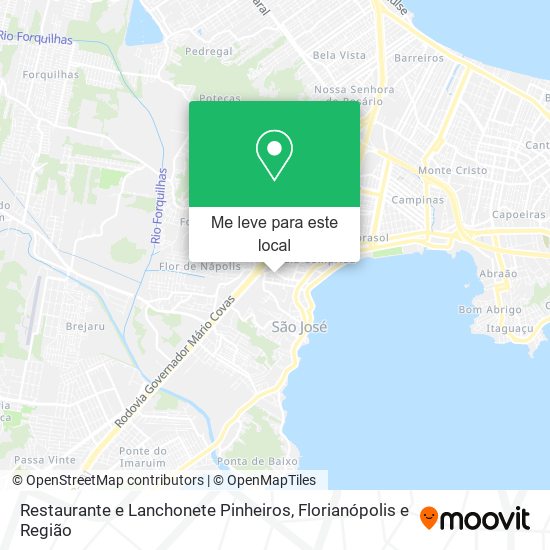 Restaurante e Lanchonete Pinheiros mapa