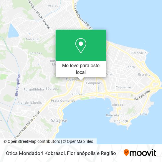 Ótica Mondadori Kobrasol mapa