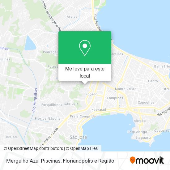 Mergulho Azul Piscinas mapa