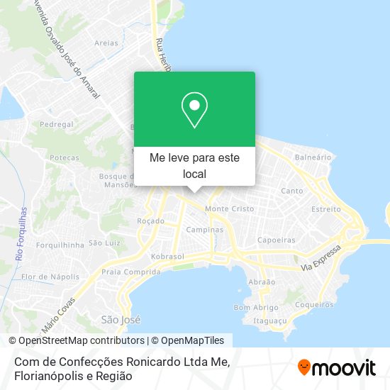 Com de Confecções Ronicardo Ltda Me mapa