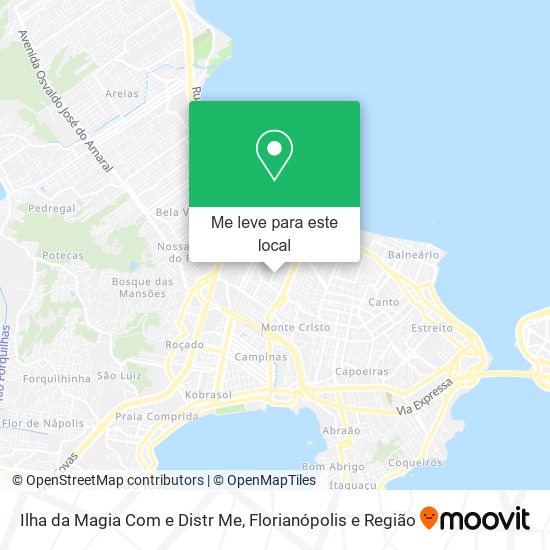 Ilha da Magia Com e Distr Me mapa