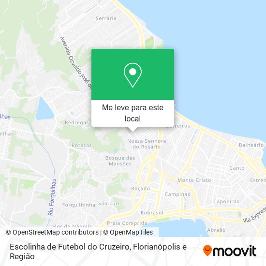 Escolinha de Futebol do Cruzeiro mapa