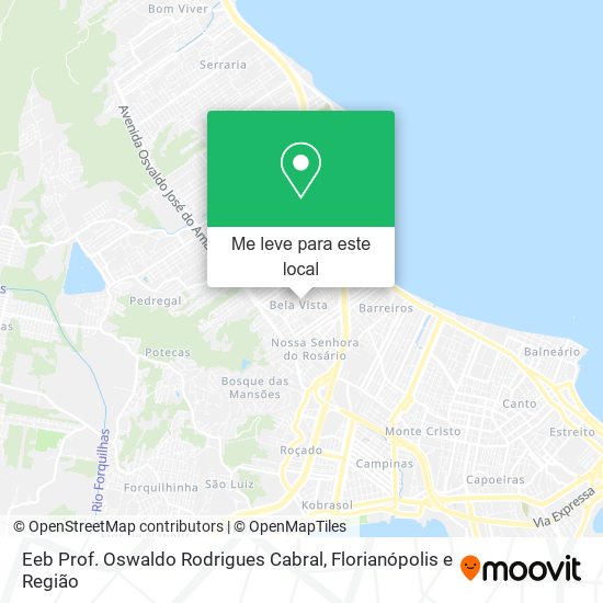 Eeb Prof. Oswaldo Rodrigues Cabral mapa