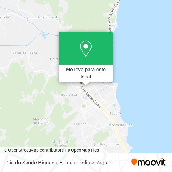 Cia da Saúde Biguaçu mapa