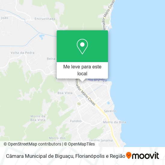 Câmara Municipal de Biguaçu mapa