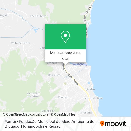 Fambi - Fundação Municipal de Meio Ambiente de Biguaçu mapa