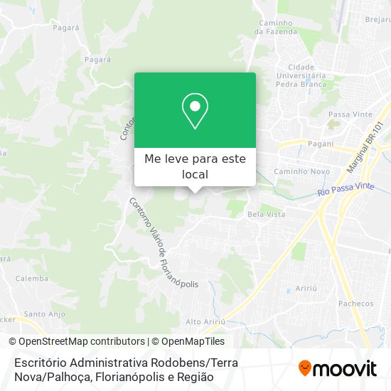 Escritório Administrativa Rodobens / Terra Nova / Palhoça mapa