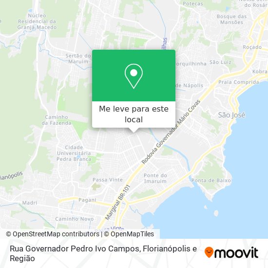 Rua Governador Pedro Ivo Campos mapa