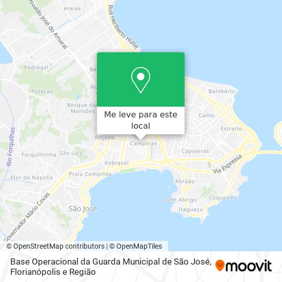 Base Operacional da Guarda Municipal de São José mapa