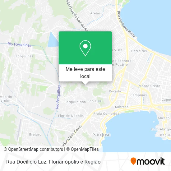 Rua Docilicio Luz mapa