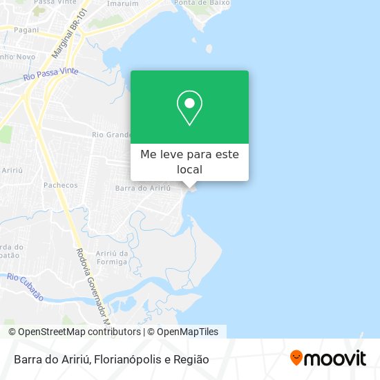 Barra do Aririú mapa
