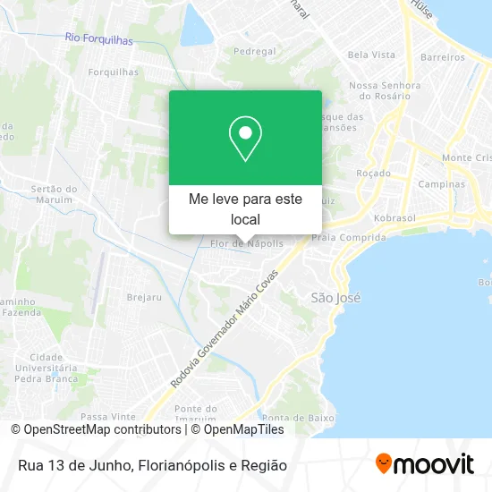 Rua 13 de Junho mapa