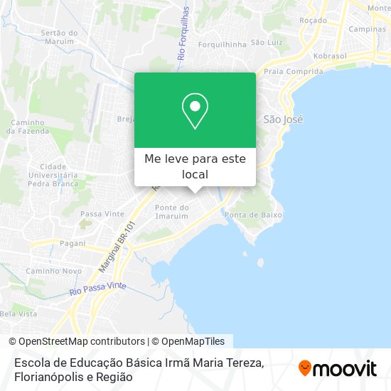 Escola de Educação Básica Irmã Maria Tereza mapa