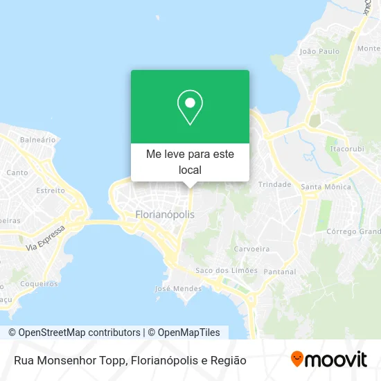 Rua Monsenhor Topp mapa