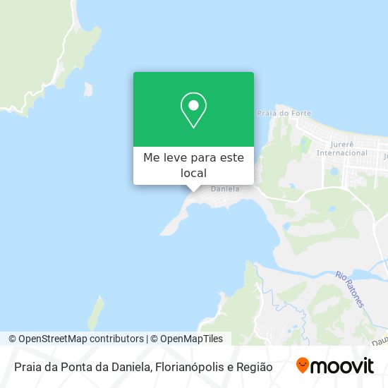 Praia da Ponta da Daniela mapa