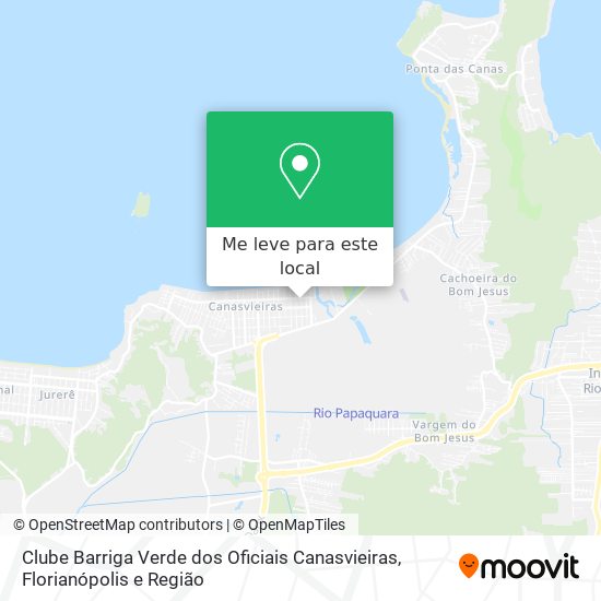 Clube Barriga Verde dos Oficiais Canasvieiras mapa