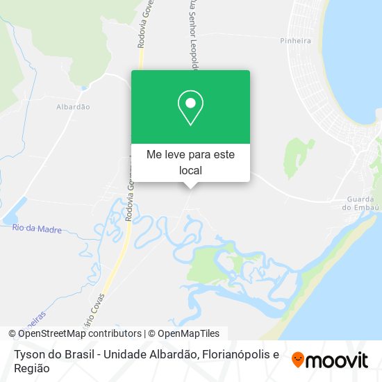 Tyson do Brasil - Unidade Albardão mapa