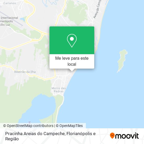 Pracinha Areias do Campeche mapa