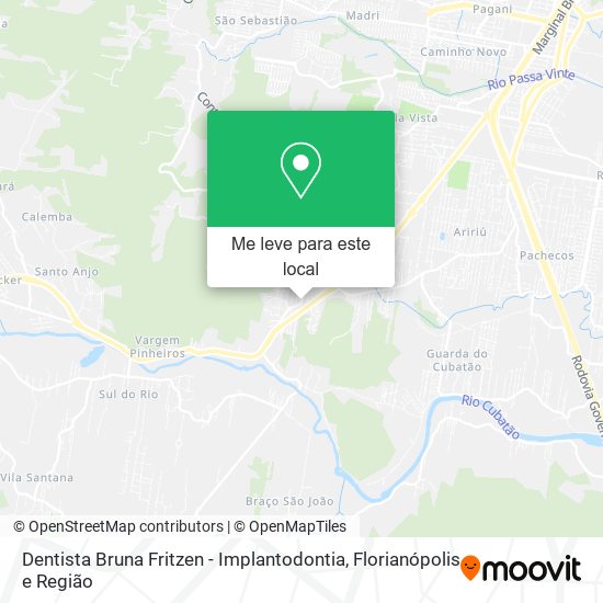 Dentista Bruna Fritzen - Implantodontia mapa