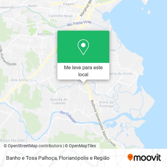 Banho e Tosa Palhoça mapa