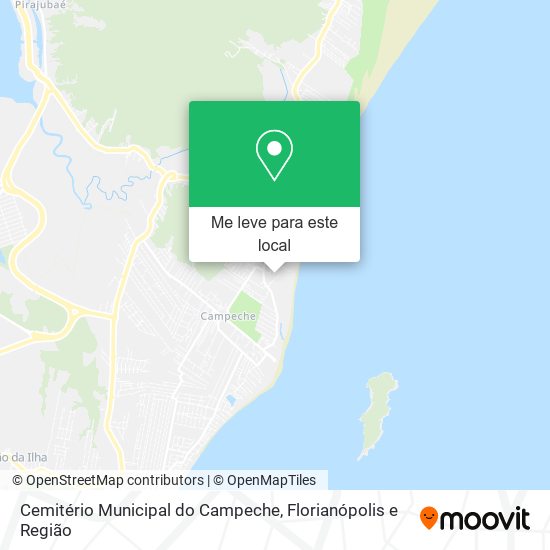 Cemitério Municipal do Campeche mapa