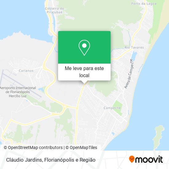 Cláudio Jardins mapa