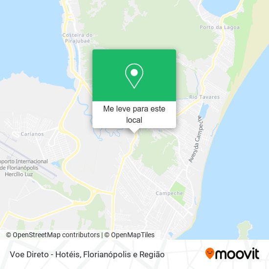 Voe Direto - Hotéis mapa
