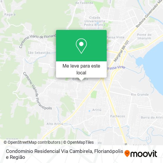 Condomínio Residencial Via Cambirela mapa