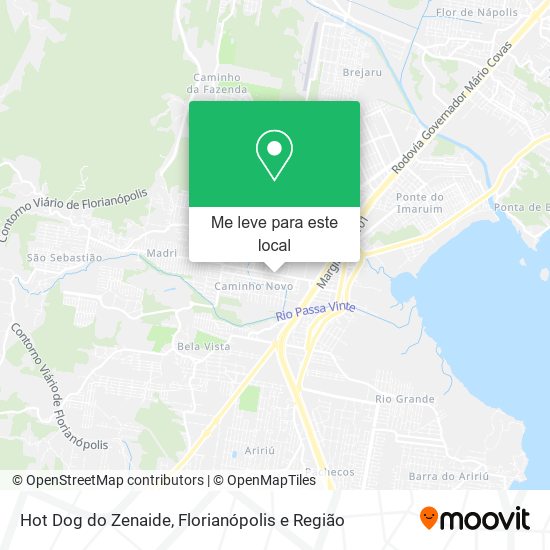 Hot Dog do Zenaide mapa