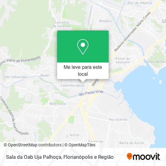 Sala da Oab Uja Palhoça mapa