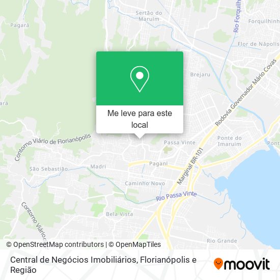 Central de Negócios Imobiliários mapa