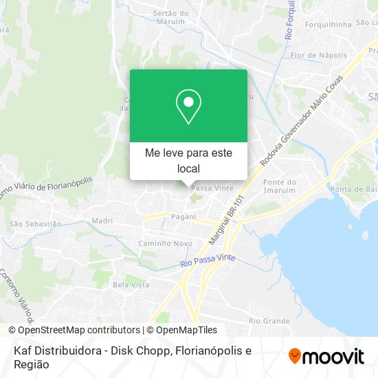 Kaf Distribuidora - Disk Chopp mapa