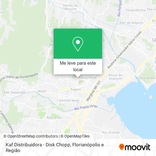 Kaf Distribuidora - Disk Chopp mapa