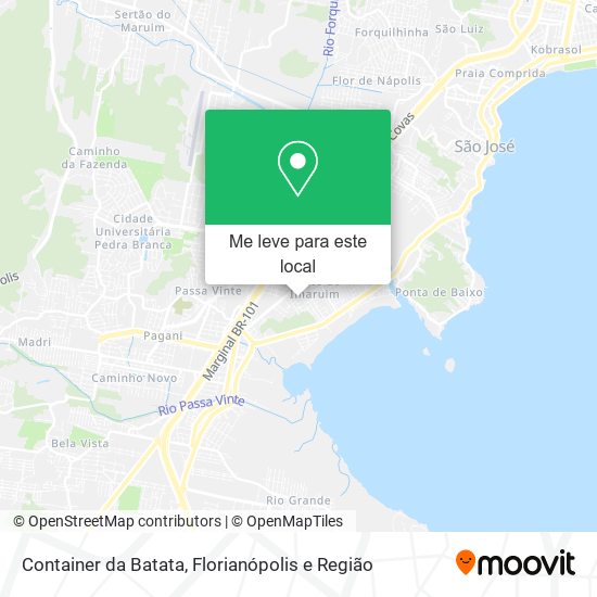 Container da Batata mapa