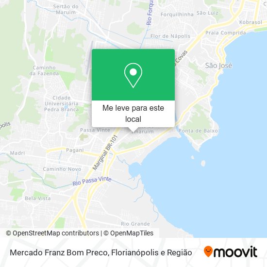 Mercado Franz Bom Preco mapa