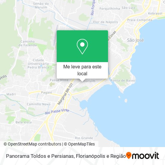 Panorama Toldos e Persianas mapa