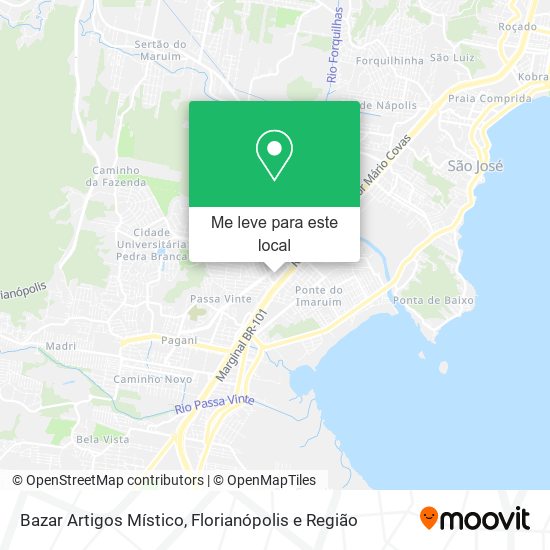 Bazar Artigos Místico mapa